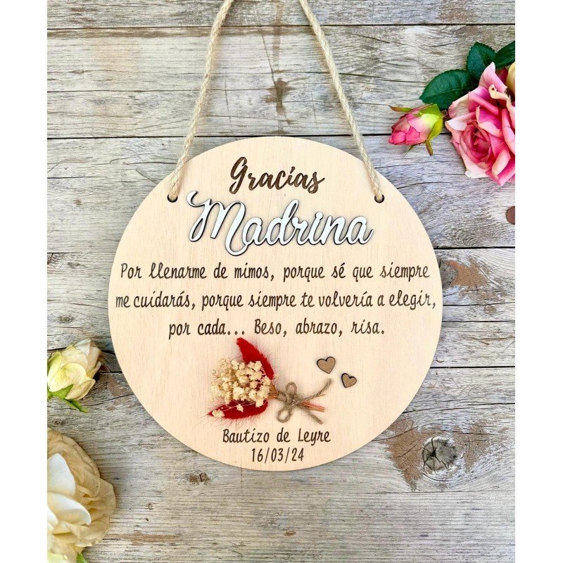 PLACA GRACIAS MADRINA