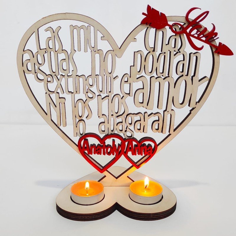 PORTA VELAS LOVE