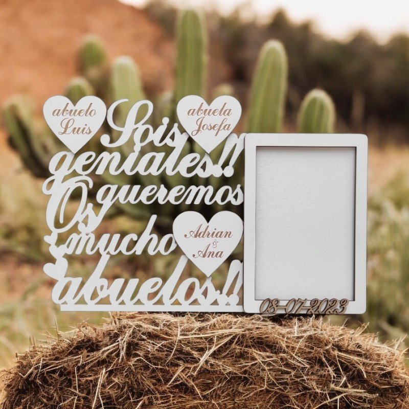 PORTA FOTOS ABUELOS SOIS GENIALES