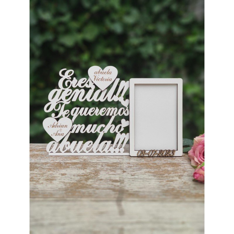PORTA FOTOS ERES GENIAL ABUELA