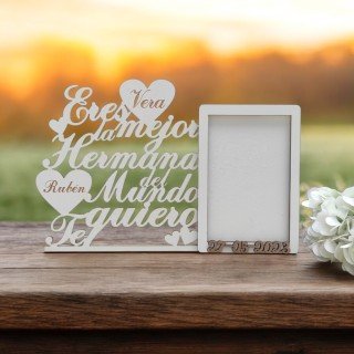 PORTA FOTOS LA MEJOR HERMANA