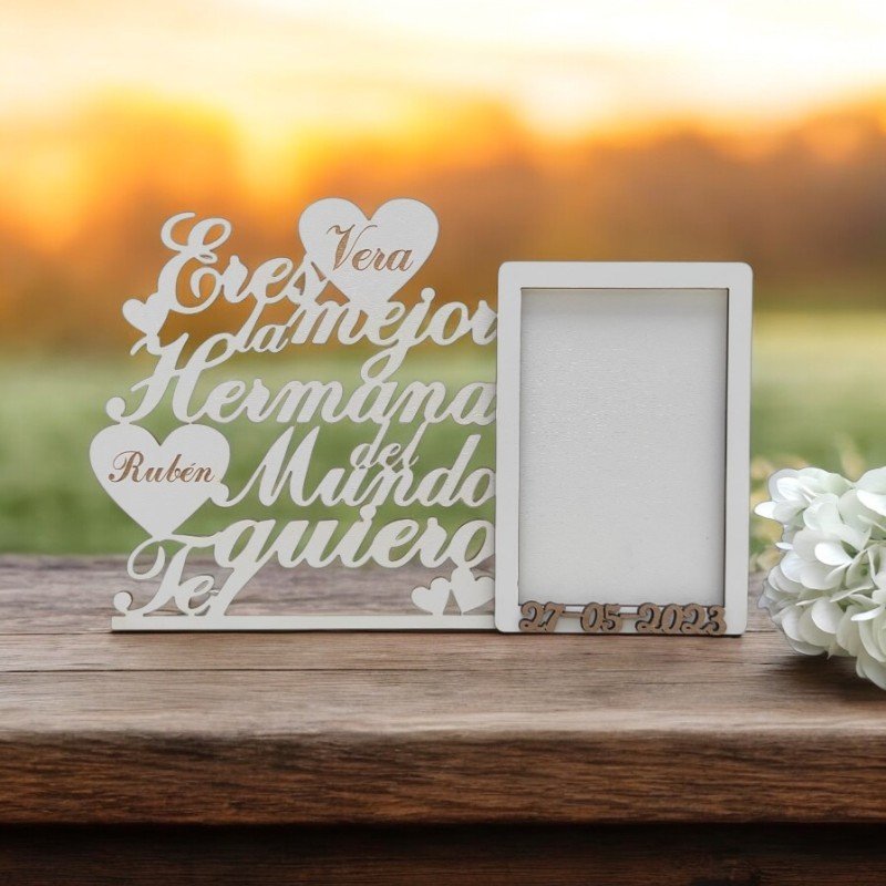 PORTA FOTOS LA MEJOR HERMANA