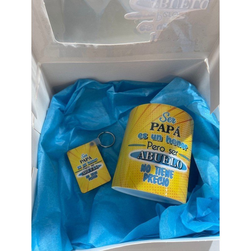 PACK LLAVERO + TAZA SER ABUELO
