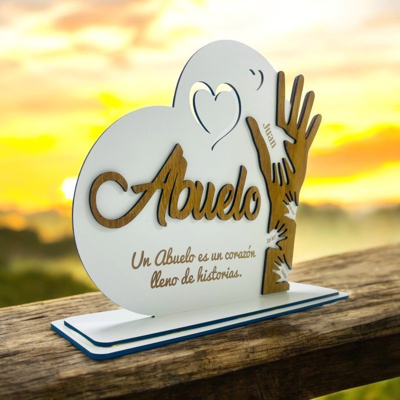 CORAZÓN CON MANOS PAPÁ O ABUELO