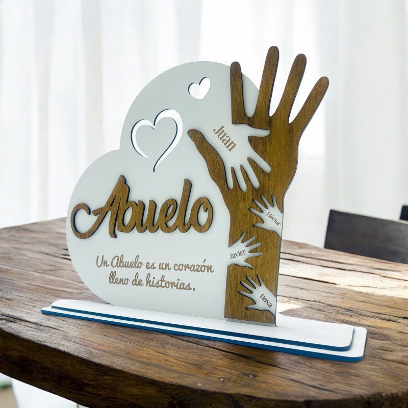 CORAZÓN CON MANOS PAPÁ O ABUELO