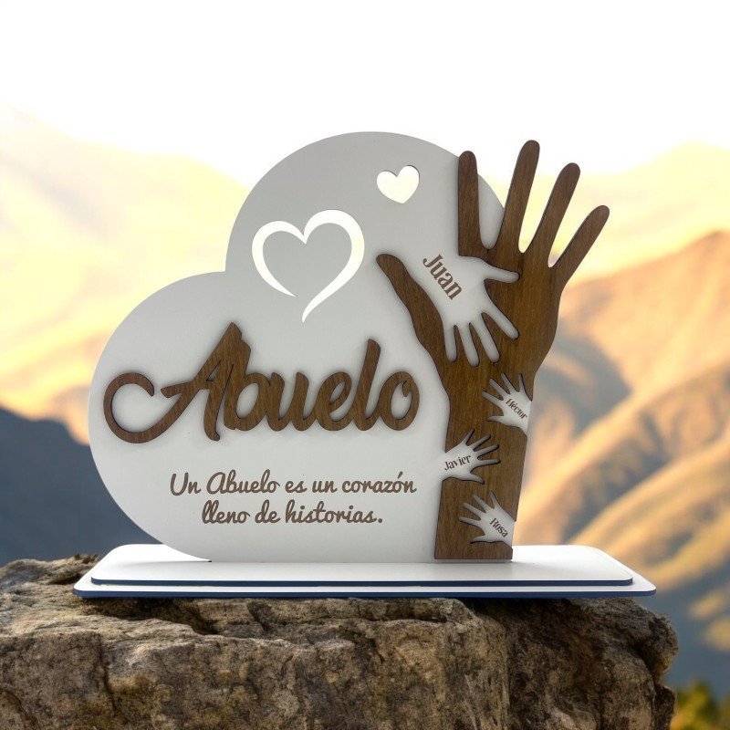 CORAZÓN CON MANOS PAPÁ O ABUELO
