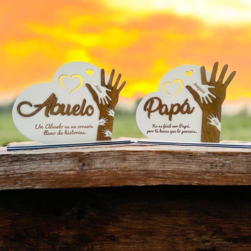 CORAZÓN CON MANOS PAPÁ O ABUELO
