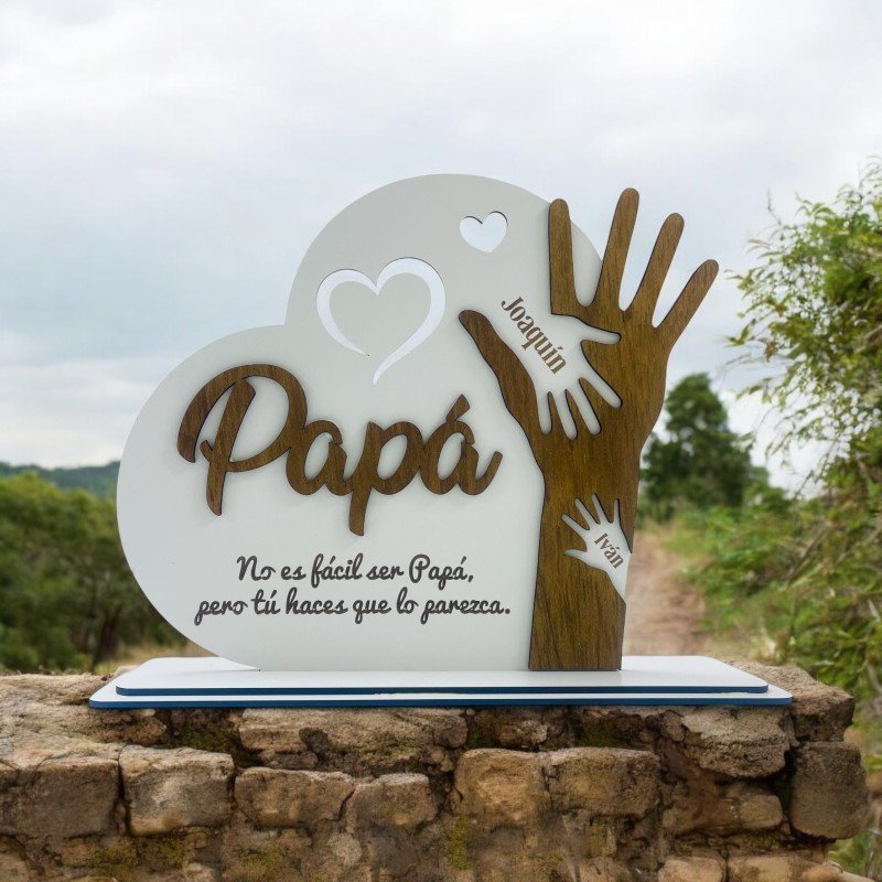 CORAZÓN CON MANOS PAPÁ O ABUELO