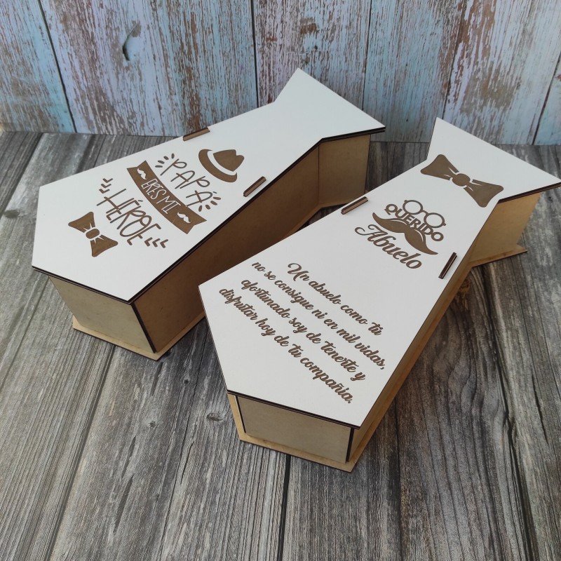 CAJA VINO CORBATA