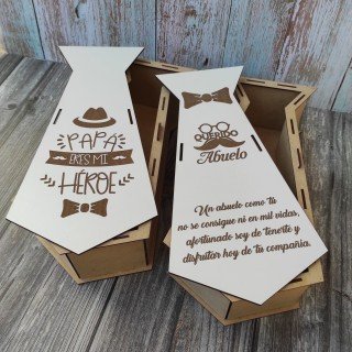 CAJA VINO CORBATA