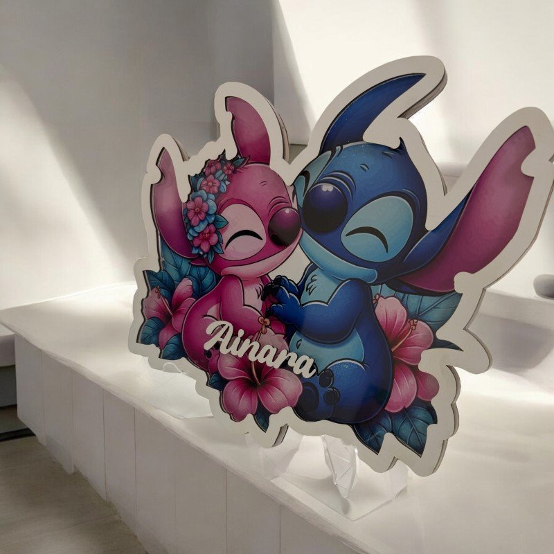 CUADRO DE FIRMAS STITCH Y ÁNGEL