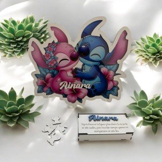 CUADRO DE FIRMAS STITCH Y ÁNGEL