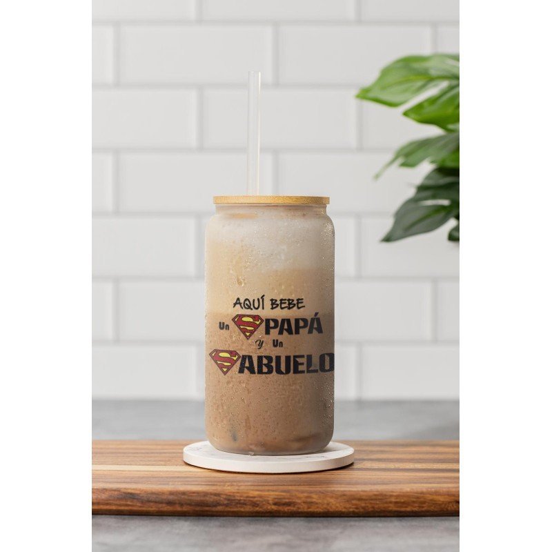 VASO CON PAJITA SÚPER ABUELO