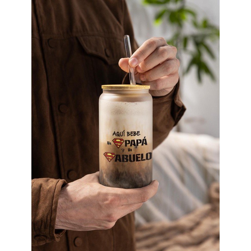 VASO CON PAJITA SÚPER ABUELO