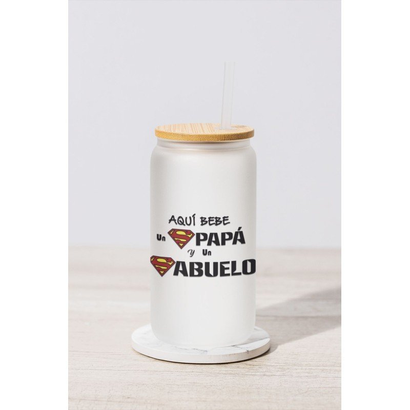 VASO CON PAJITA SÚPER ABUELO