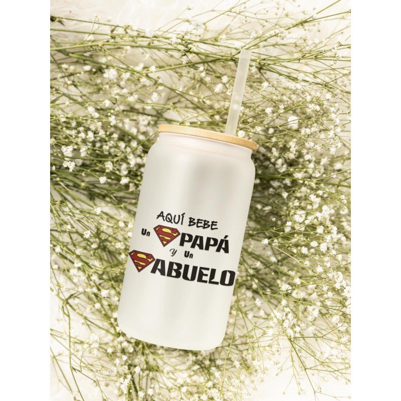 VASO CON PAJITA SÚPER ABUELO