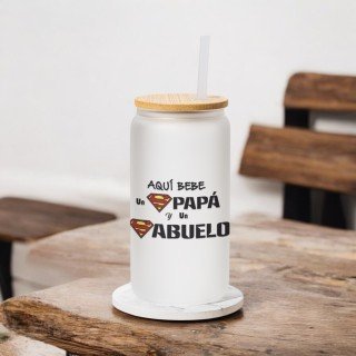 VASO CON PAJITA SÚPER ABUELO