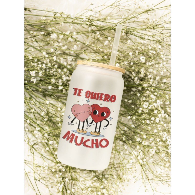 VASO CON PAJITA TE QUIERO MUCHO
