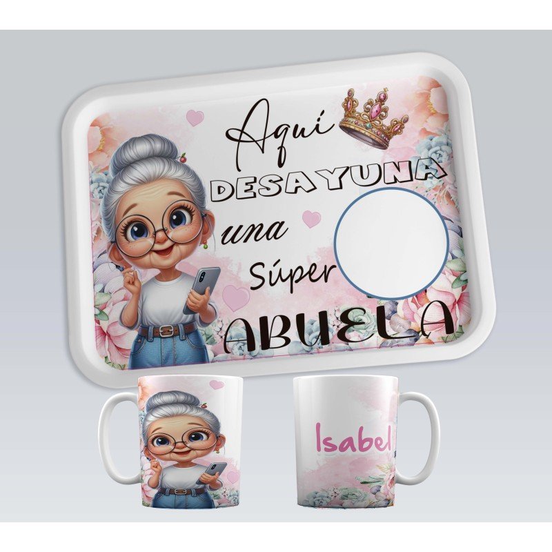 BANDEJA SÚPER ABUELA CORONA