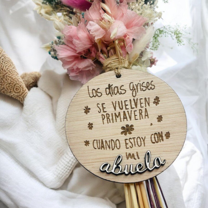 RAMITO CON PLACA MAMÁ O ABUELA