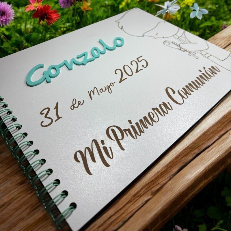 ÁLBUM COMUNIÓN MADERA BLANCA
