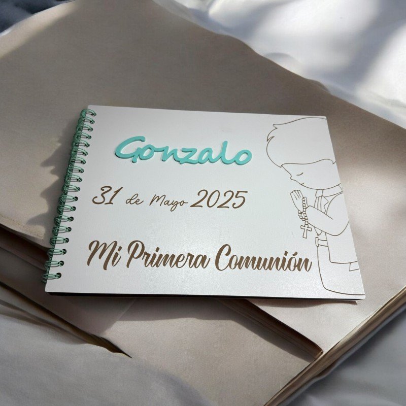 ÁLBUM COMUNIÓN MADERA BLANCA