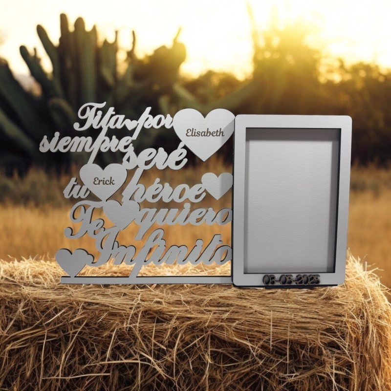 PORTA FOTOS TITA SIEMPRE SERÉ TU HÉROE