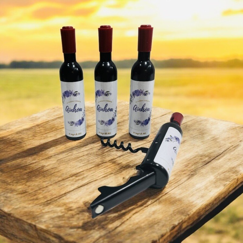 BOTELLA SACACORCHOS Y ABRIDOR