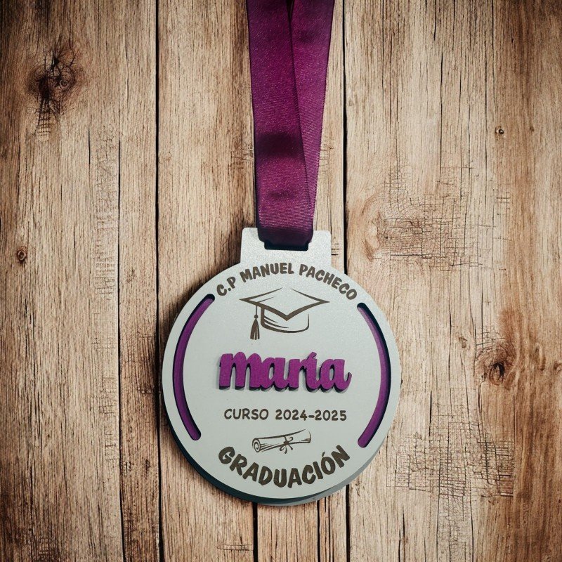 MEDALLA GRADUACIÓN RELIEVE