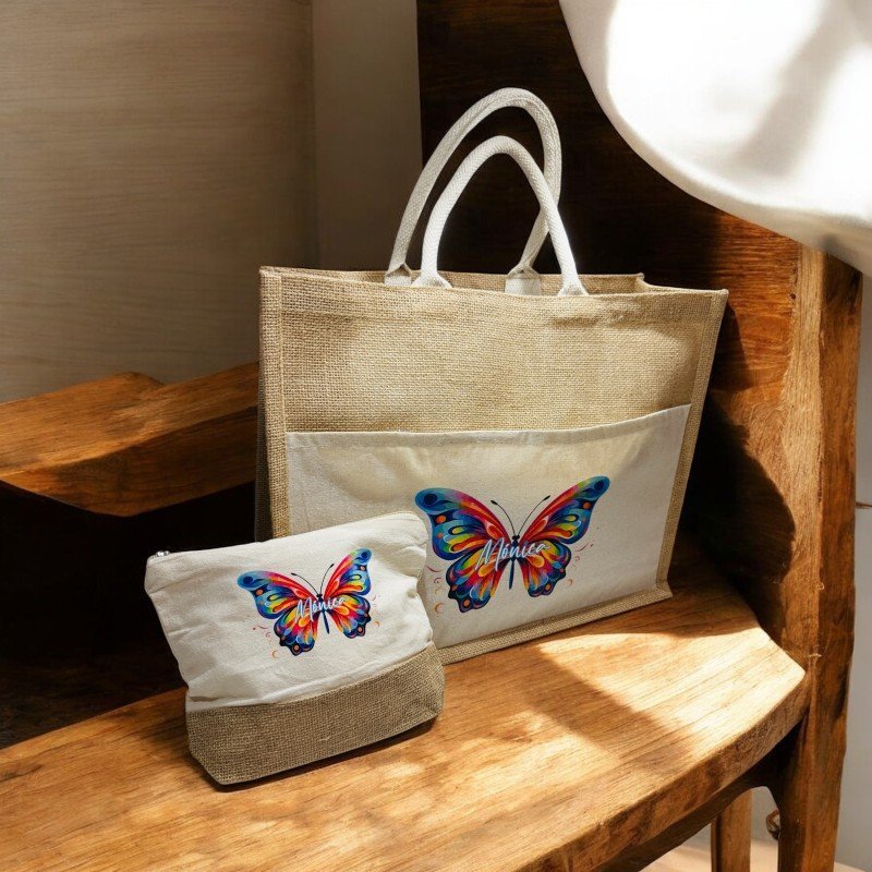 PACK BOLSA MÁS NECESER MARIPOSA