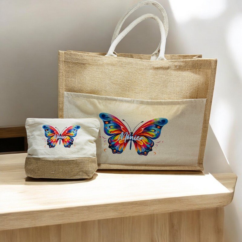 PACK BOLSA MÁS NECESER MARIPOSA