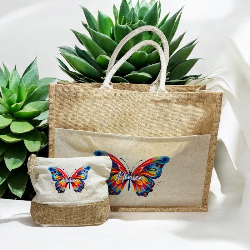 PACK BOLSA MÁS NECESER MARIPOSA
