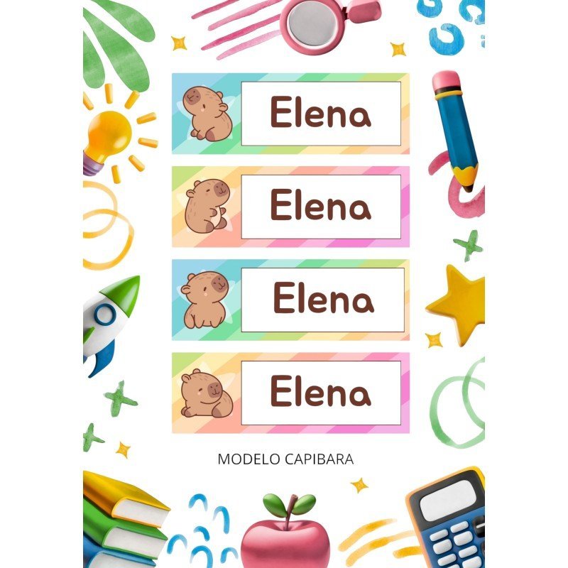 ETIQUETAS ESCOLARES LIBROS Y ROPA