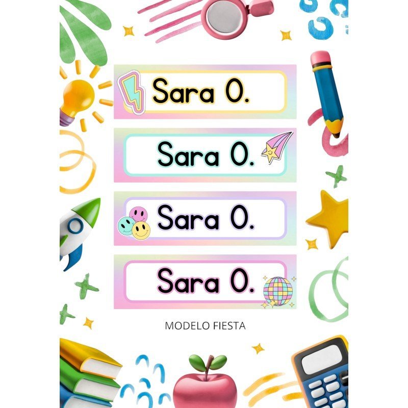 ETIQUETAS ESCOLARES LIBROS Y ROPA
