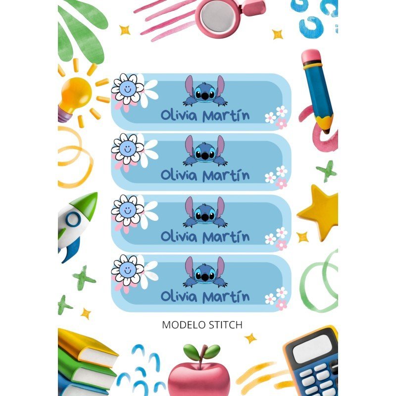 ETIQUETAS ESCOLARES LIBROS Y ROPA