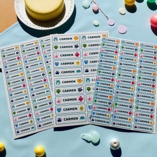ETIQUETAS ESCOLARES LIBROS Y ROPA