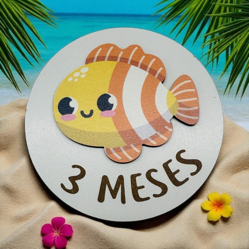 CUMPLE MESES PECECITOS DE COLORES