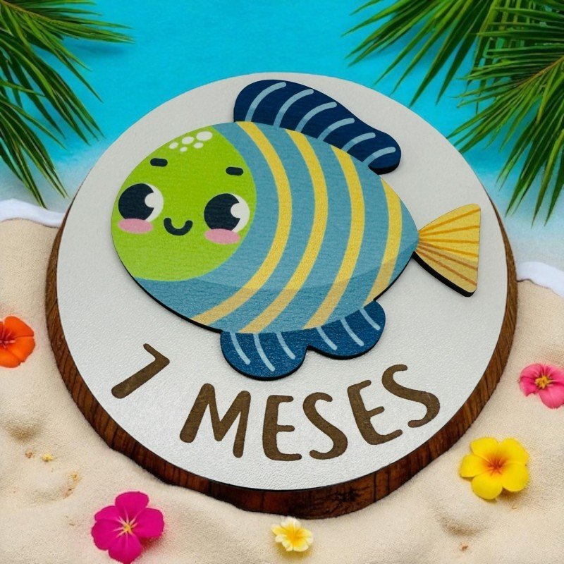CUMPLE MESES PECECITOS DE COLORES