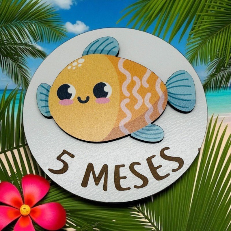 CUMPLE MESES PECECITOS DE COLORES