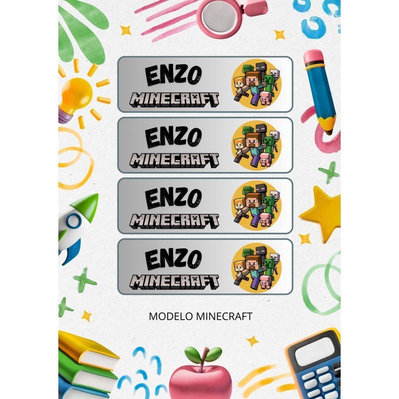 ETIQUETAS ESCOLARES LIBROS Y ROPA