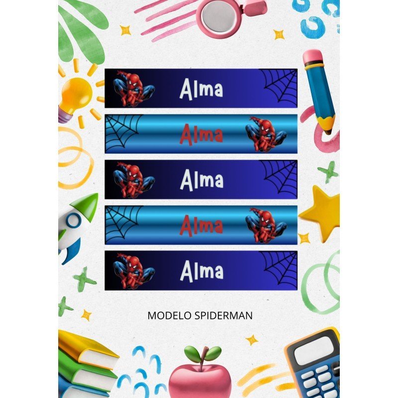 ETIQUETAS ESCOLARES LIBROS Y ROPA