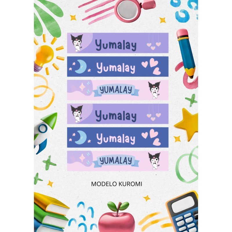 ETIQUETAS ESCOLARES LIBROS Y ROPA
