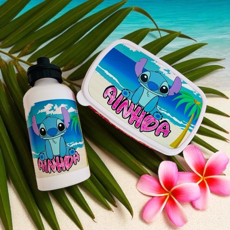 PACK FIAMBRERA + BOTELLA STITCH PALMERA