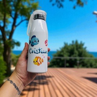 BOTELLA ASA SILICONA PECECITOS DE COLORES