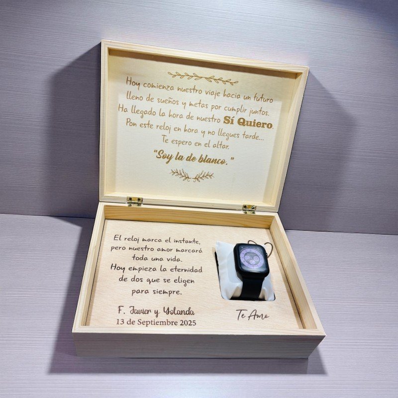 CAJA RELOJ PERSONALIZADA