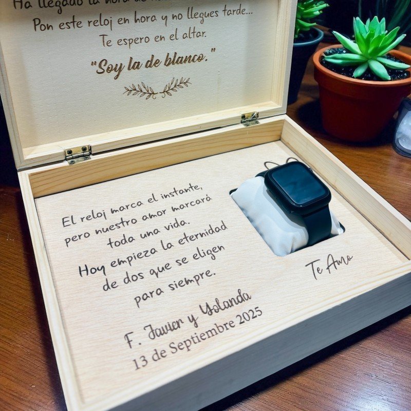 CAJA RELOJ PERSONALIZADA