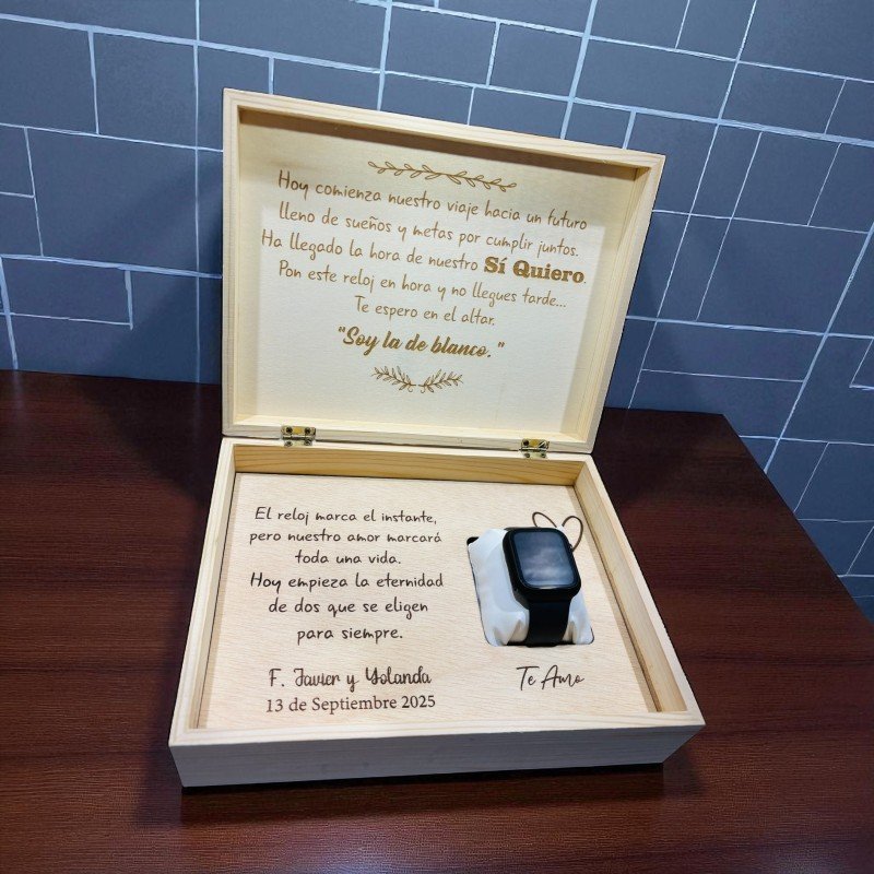 CAJA RELOJ PERSONALIZADA