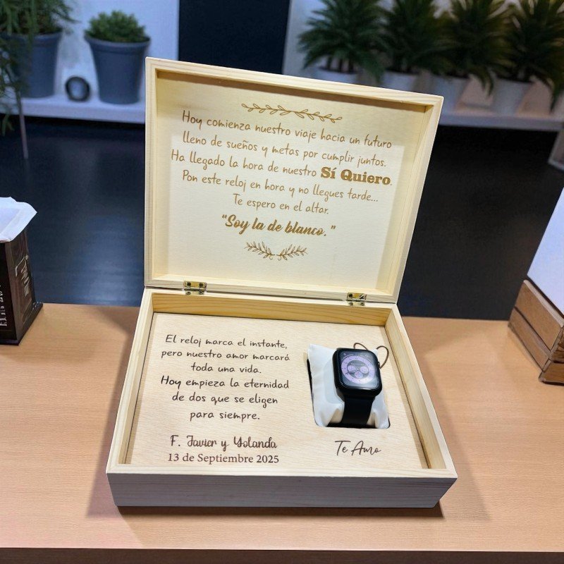 CAJA RELOJ PERSONALIZADA