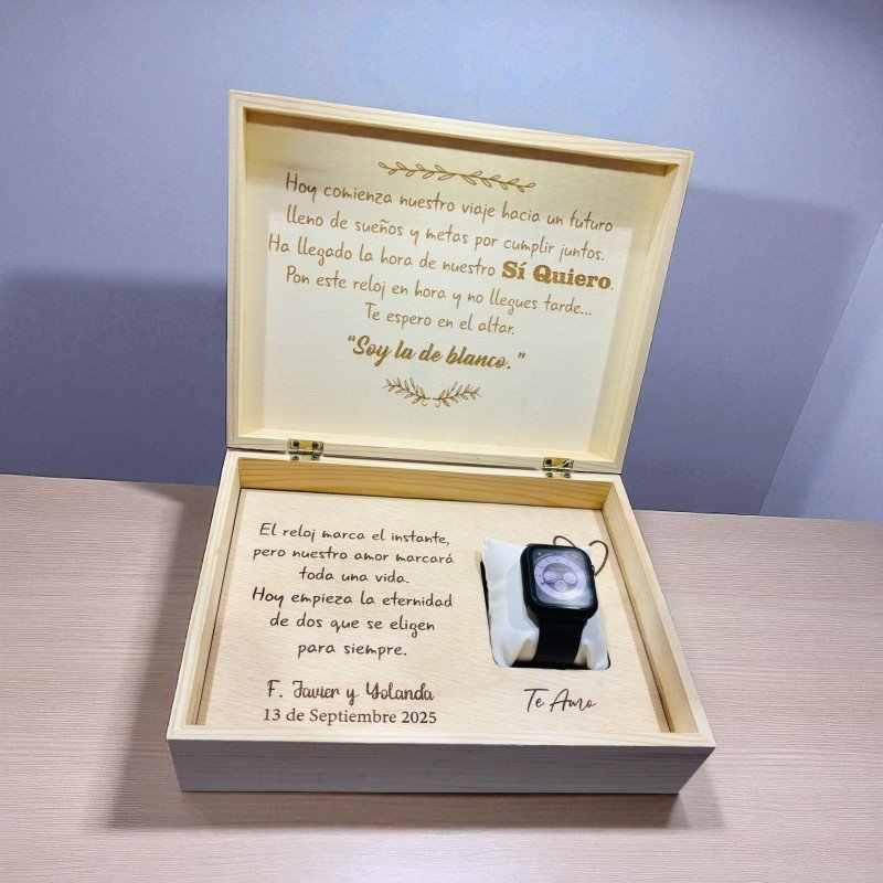 CAJA RELOJ PERSONALIZADA