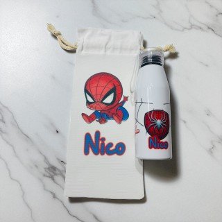 BOTELLA ASA SILICONA SPIDERMAN + BOLSA